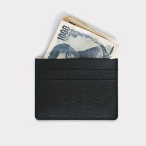 BLACK LEATHER CARD HOLDER