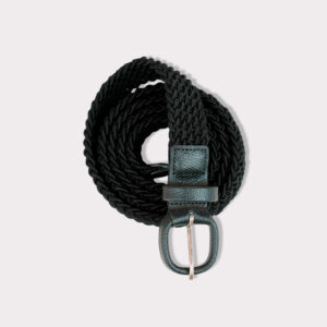 CINTURÓN TRENZADO NEGRO
