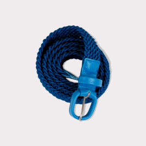 CINTURÓN TRENZADO AZUL